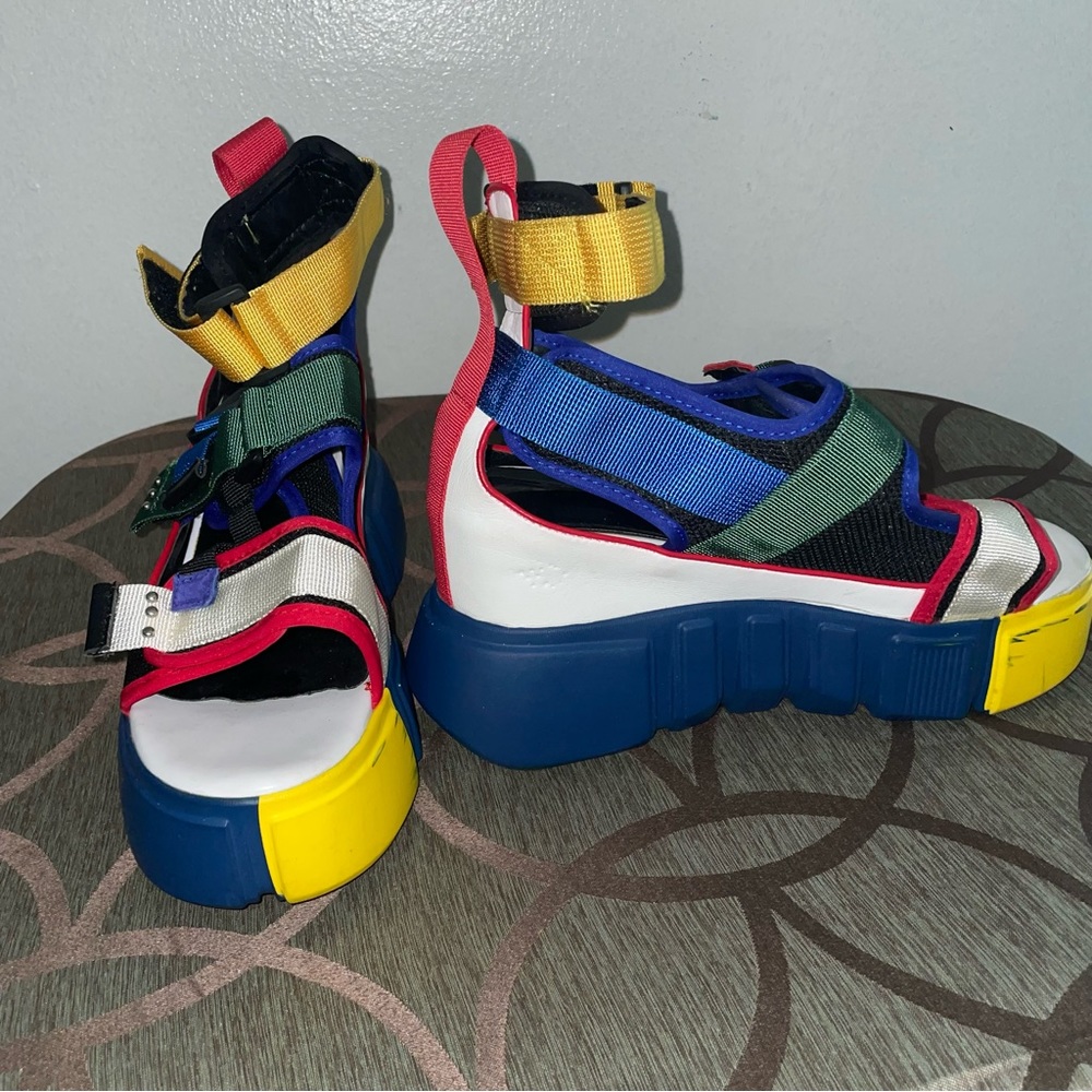 Multi-Colored Platform Sandals - image 3